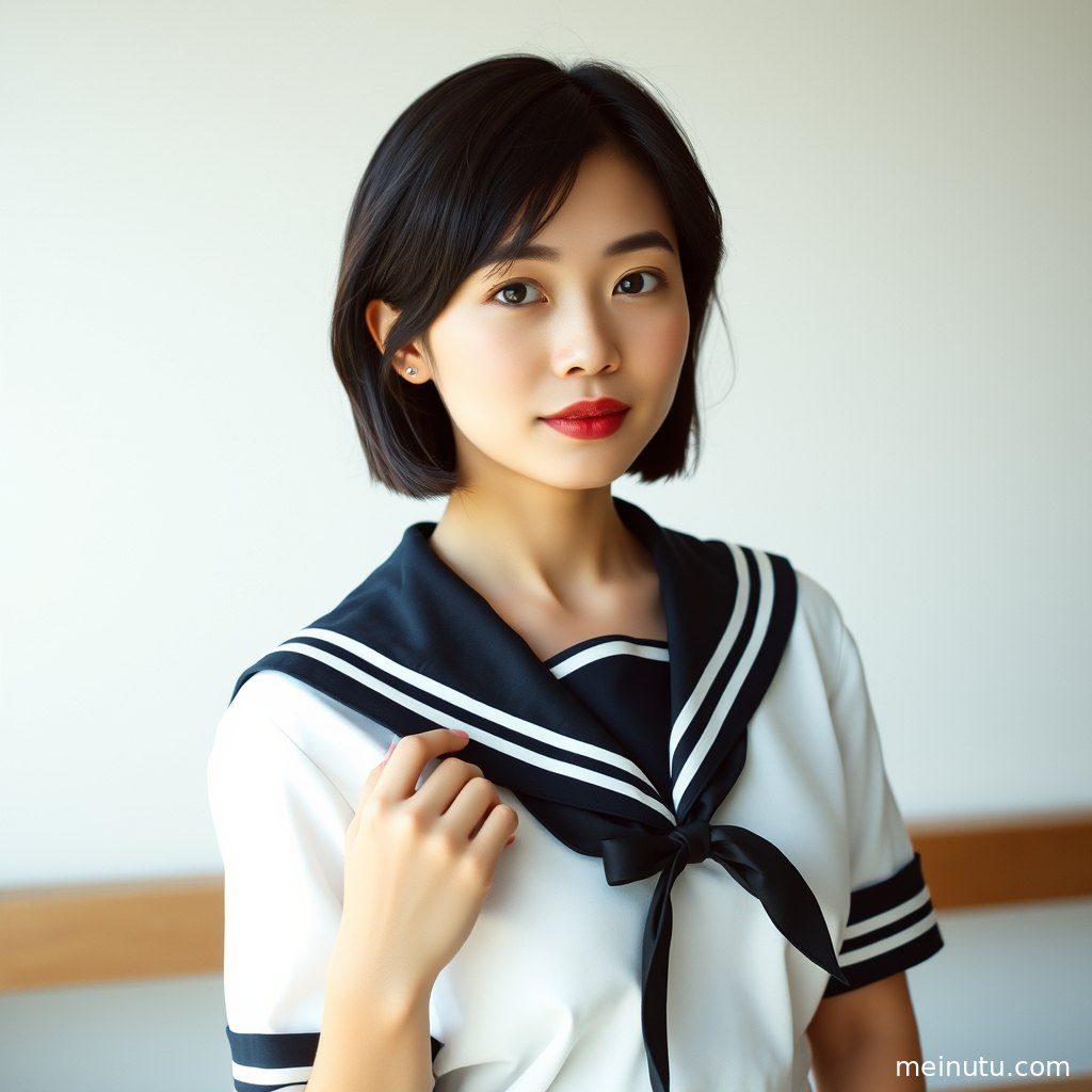 成年女性置身主题场景中，画面强调jk制服 海边 柔和逆光 · 高清写真图集的柔和光线与高清画质。